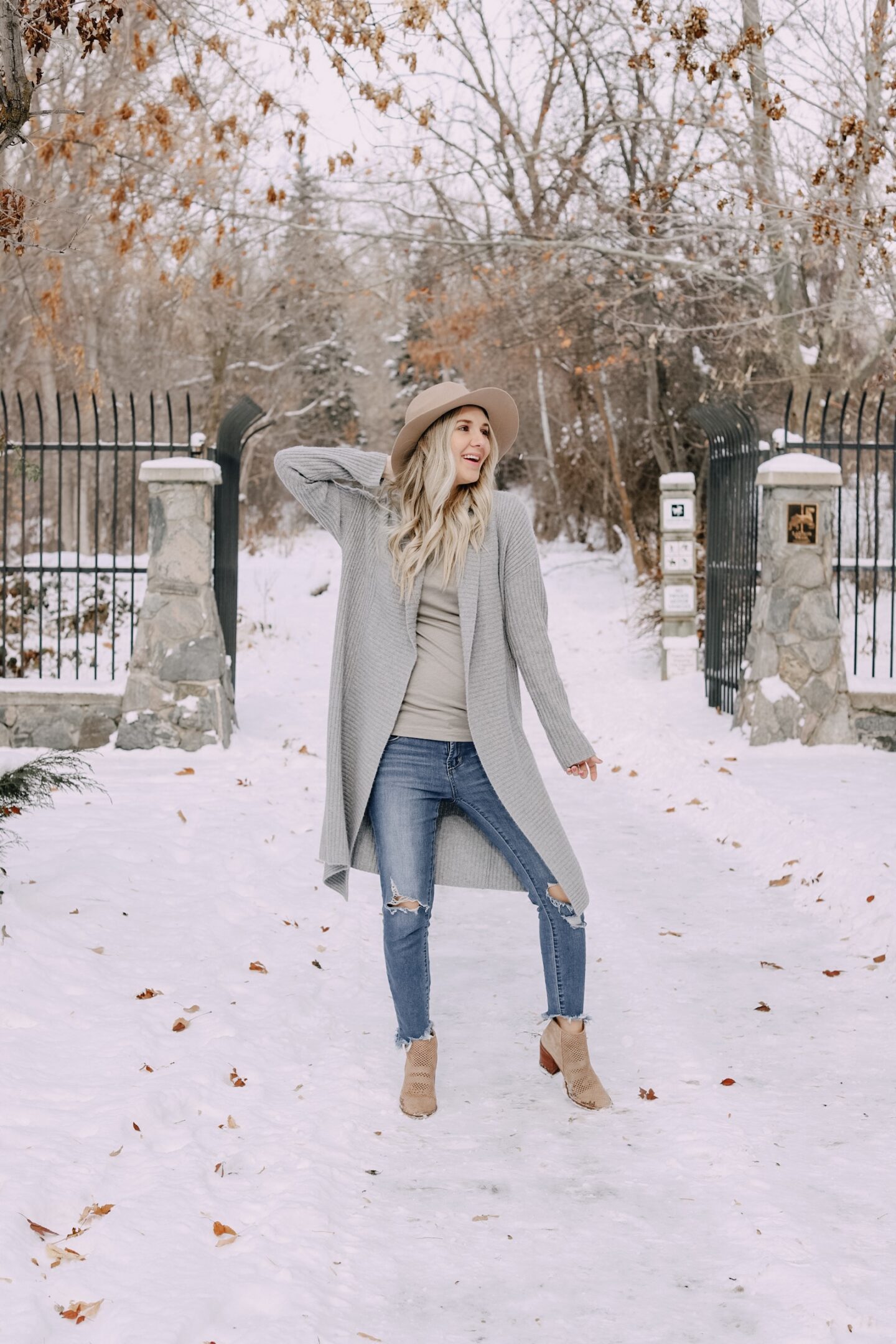 snow day + neutral basics under $25 - Stripes in Bloom